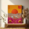 thumbnail image 6 of Orange White Groovy Retro This Must Be The Place Canvas Psychedelic Living Wall Art, 6 of 8
