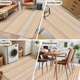 thumbnail image 4 of Rectangle Rug 4x6ft Area Rug, Farm Lattice Houndstooth Pattern Area Rugs for Living Room Bedroom, Rustic Beige Khaki Plaid Floor Mat Non-Shedding Non-Slip Carpet Indoor Accent Rugs, 4 of 9