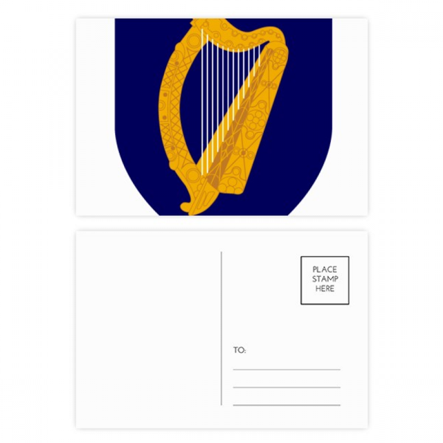Irlanda Europa emblema nacional Set cumpleaños gracias tarjeta postal correo lado 20pcs