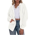 thumbnail image 2 of Guieoi Plus Size Jackets Women's Fashion Casual Ladies Printed Long Sleeve Tops Blouse Hooded Sweatshirts White Black*Friday/Cyber*Monday, 2 of 7