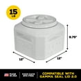thumbnail image 2 of Gamma2 Vittles Vault Outback Pawprint Plastic Dry Pet Food Storage Container for Dogs, Gray, 15 Pound Capacity, 2 of 10