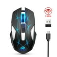 thumbnail image 4 of UHUYA Wireless Mouse 2.4G Wireless Mouse Game USB Charge 2400DPI Adjustable-Gaming Mouse Mice for PC Black, 4 of 7