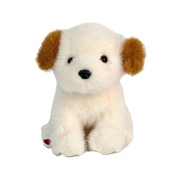 Soft Fluffy Puppy Plush Toys 9 Inch Cream Colorful Cuddly Stuffed Puppy Animal Plush for Snuggling Holiday Gift Nursery Decor Single Pack
