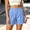 Blue, variant on ByworldtasicNo Boundaries Women's Casual Shorts Pleated High Waist Wide Leg Elastic Comfy Trendy Shorts with Pockets