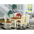 thumbnail image 4 of East West Furniture Weston 7-piece Wood Dining Table and Chair Set in Cherry, 4 of 4