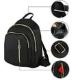thumbnail image 4 of Mochila pequeña de nailon para mujer, moderna, informal, ligera, para viajes, escuela, mochila pequeña, bonita, para el día a día, para adolescentes y mujeres (negro), 4 of 7
