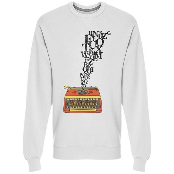 Typewriter With Grungy Letters Sweatshirt Men -Image by Shutterstock, Male Small