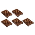 thumbnail image 1 of 5 piezas de bandeja de jabón, jabonera de madera de bambú natural para lavar platos, jabonera hecha a mano, jabonera para lavabo de baño, 1 of 6