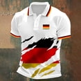 thumbnail image 2 of Soccer Cup 2026 Jersey for Men, Polo Collar Short Sleeve Germany Flag Chevron Graphic Top - Moisture Wicking Fan Shirt for Match Day & Casual Wear White XXL, 2 of 4