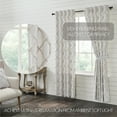 thumbnail image 5 of VHC Brands Frayed Lattice Curtain Panel, Oatmeal, 84x40, Set of 2, 5 of 6