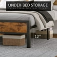 thumbnail image 6 of Merluxy Full Size Bed Frame, Industrial Platform Bed with Charging Station, 2-Tier Storage Headboard/ No Box Spring Needed/ Noise-Free/ Dark Brown, 6 of 7