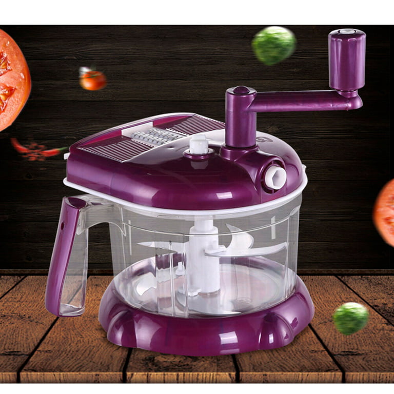 Manual Hand Crank Food Processor Chopper -Quick Veggie Blender for Easy  Chopping