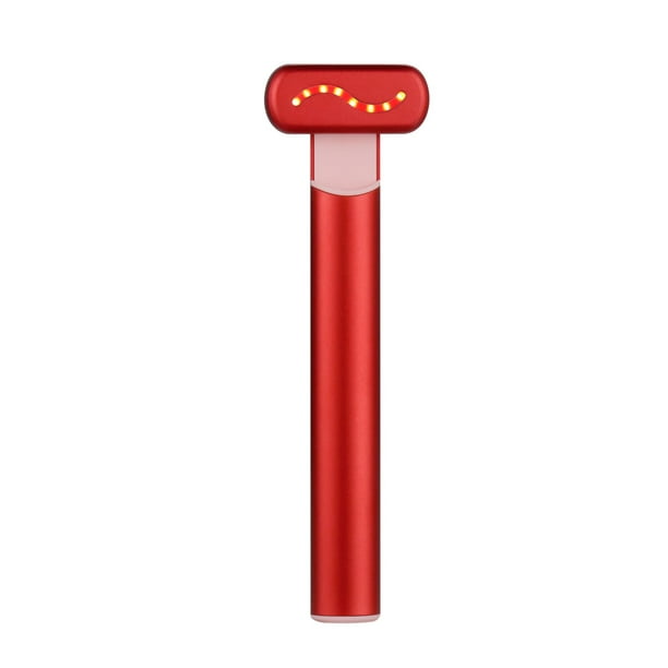 Varita Facial mejorada, herramienta de masaje Facial con luz roja LED, EMS, microcorriente, cuello, ojos, antienvejecimiento, estiramiento de la piel, nueva qym unisex