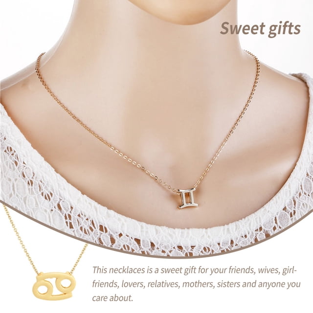 stanreset Constellation Theme Friendship Necklace Creative Comfortable Ins Exquisite Durable Rust-proof Lightweight Fashion Accessory Cancer gold