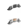 thumbnail image 1 of Juego De 2 Cucharas Medidoras De Doble Cara De Acero Inoxidable, 1 of 8