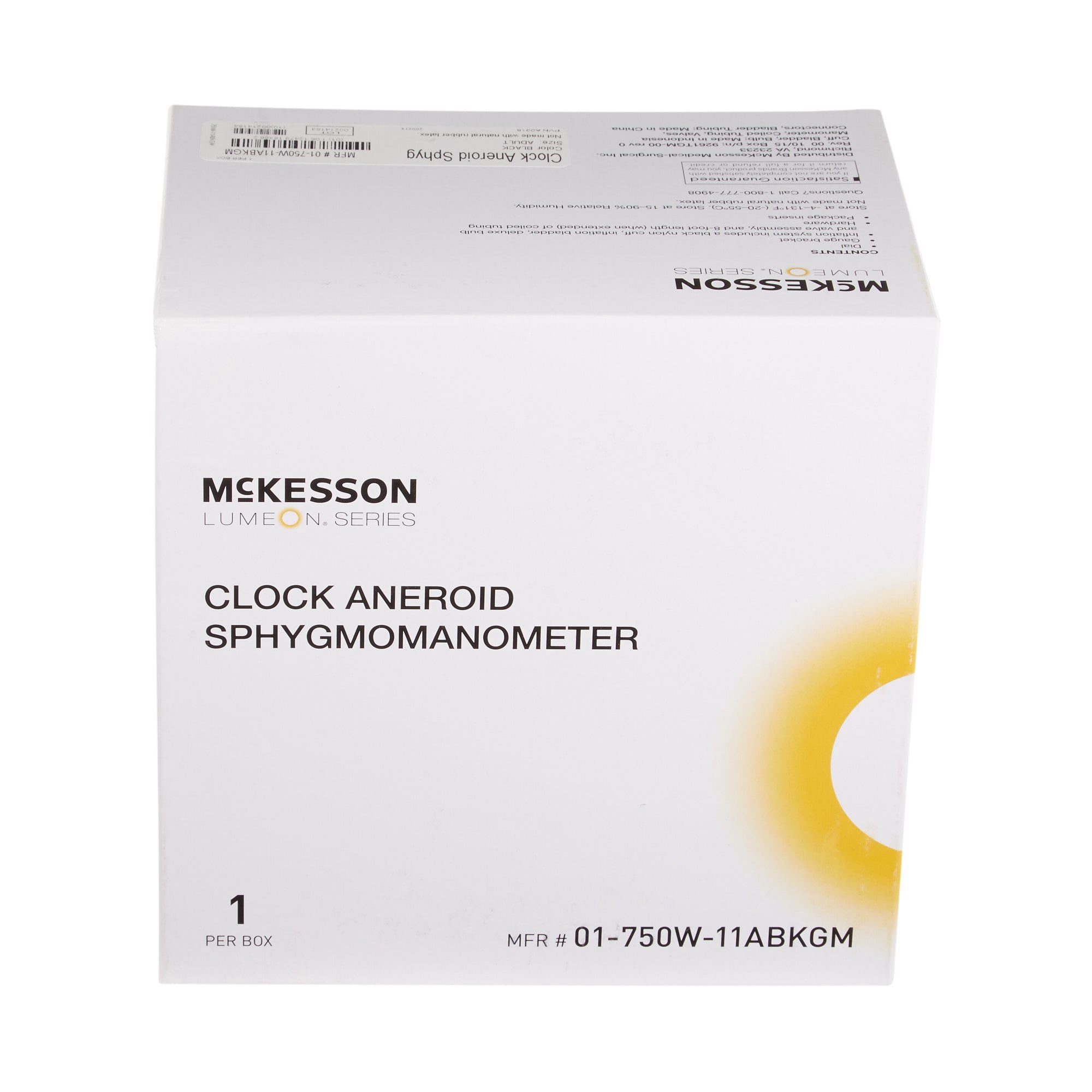 McKesson Lumeon Clock Aneroid Sphygmomanometer, Blood Pressure Monitor with Cuff, 1 Ct