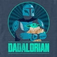 thumbnail image 2 of Men's Star Wars: The Mandalorian Father's Day Grogu and Din Portrait Graphic Tee Navy Blue Heather 2X Large, 2 of 4