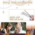 thumbnail image 4 of 4 Pieces Bone Hair Clip Halloween Cosplay Costume Decorative Party Daily Wear Skull Skeleton HairPins Side Hair White Dog Bone Alligator for Women an, 4 of 5