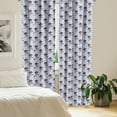 thumbnail image 2 of Ambesonne Pirates Curtains, Jolly Roger on Stripes, Pair of 28"x95", Multicolor, 2 of 5