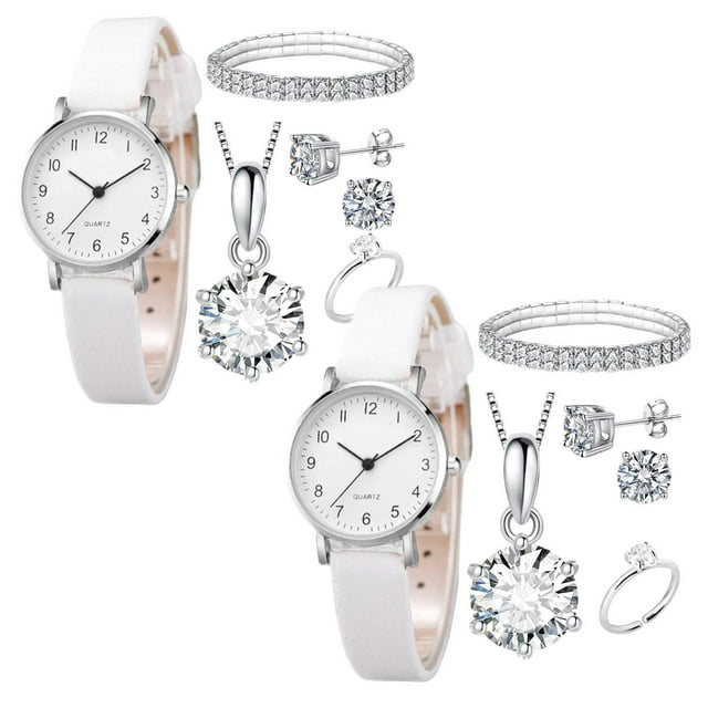 Relojes de Dama VentDepot AstraTimeWhite 2Pzas 3cm 21cm 1.4cm 1cm blanco