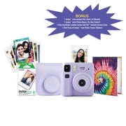 Fujifilm instax Mini SE Instant Camera Bundle with Case, 10 Pack Film, Album, and Frame Stickers, Lavender (Value Bundle)