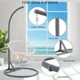 thumbnail image 6 of Round Base Heavy Duty Hanging Stand - Powder Coated Hammock Stand for Hammock Chair, Indoor and Outdoor(Grey), 6 of 7
