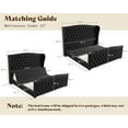 thumbnail image 2 of Amerlife King Size Bed Frame with 51" Velvet Upholstered Headboard, Adjustable Dual Motor, Black, 2 of 9