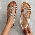 thumbnail image 2 of adviicd Wedge Sandals for Women Sparkly Sandals for Women Sandals For Women Comfort With Elastic Ankle Strap Casual Womens Slip on Sandals Size 10, 2 of 5