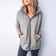 thumbnail image 1 of Pntutb moda mujer Color sólido cremallera manga larga deporte blusa tops Sudadera con capucha Flash Picks Pntutb Pntutb-5162, 1 of 6