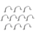 thumbnail image 1 of Paquete de 10 abrazaderas de tubo de 2 pulgadas, soportes de abrazadera de tubo de 2 agujeros, clips de soporte de montaje para cables y accesorios de tubo, gris, 1 of 6