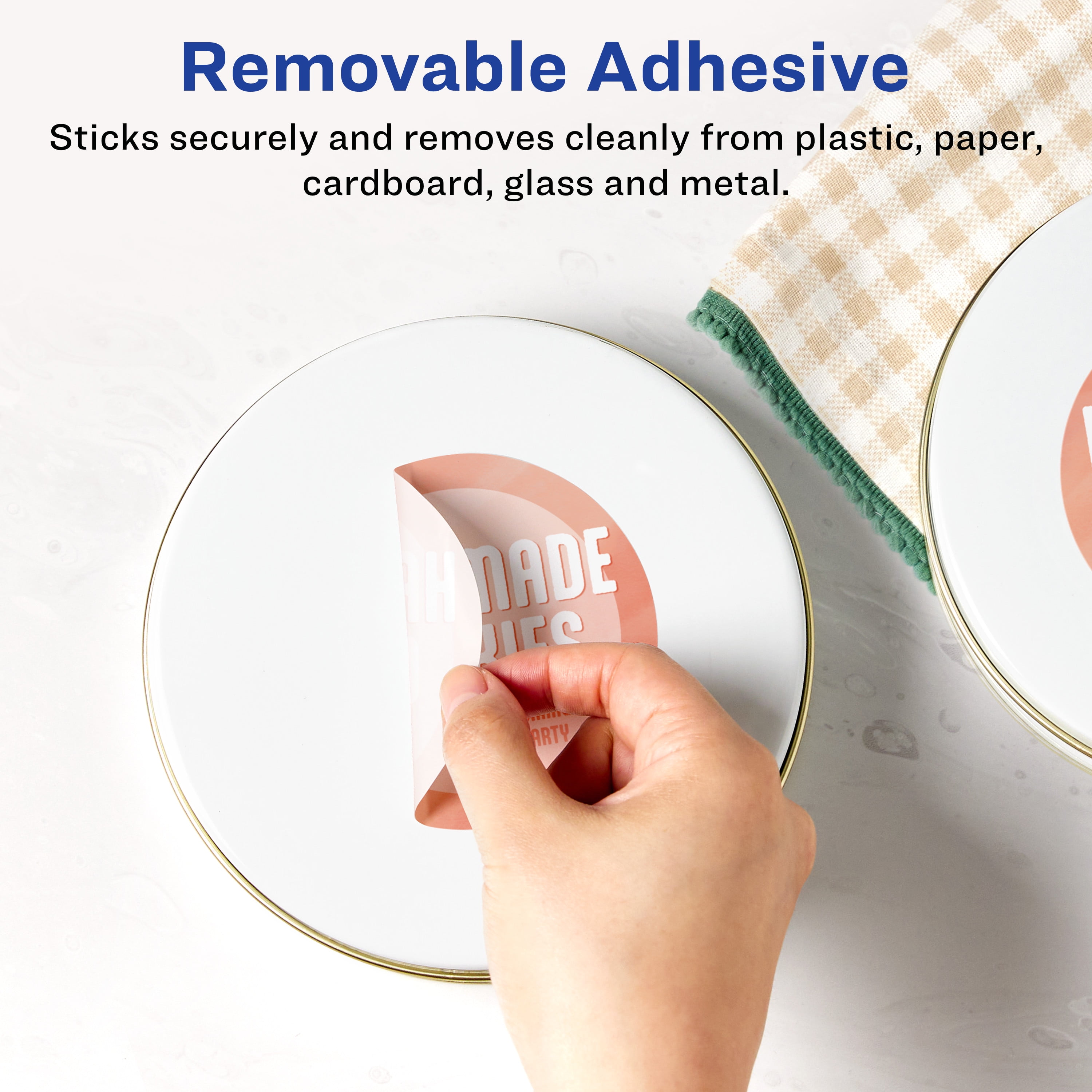 Avery Removable Round Labels, 3.5" Diameter, 400ct