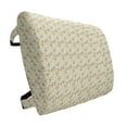 thumbnail image 1 of Abstract Lumbar Pillow, Funky Molecule Like with Circles and Dots Science Lab Theme, Soft Back Cushion for Office Chairs with Adjustable Straps, 14" x 13", Orange Grey Pale Blue, by Ambesonne, 1 of 7