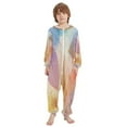 thumbnail image 2 of Soft Big Kids Onesie Pajamas Cozy Loose-Fit Jumpsuits for kids with Pockets for Christmas Lounge & Play Colorful Leaf Skeletons, 2 of 8
