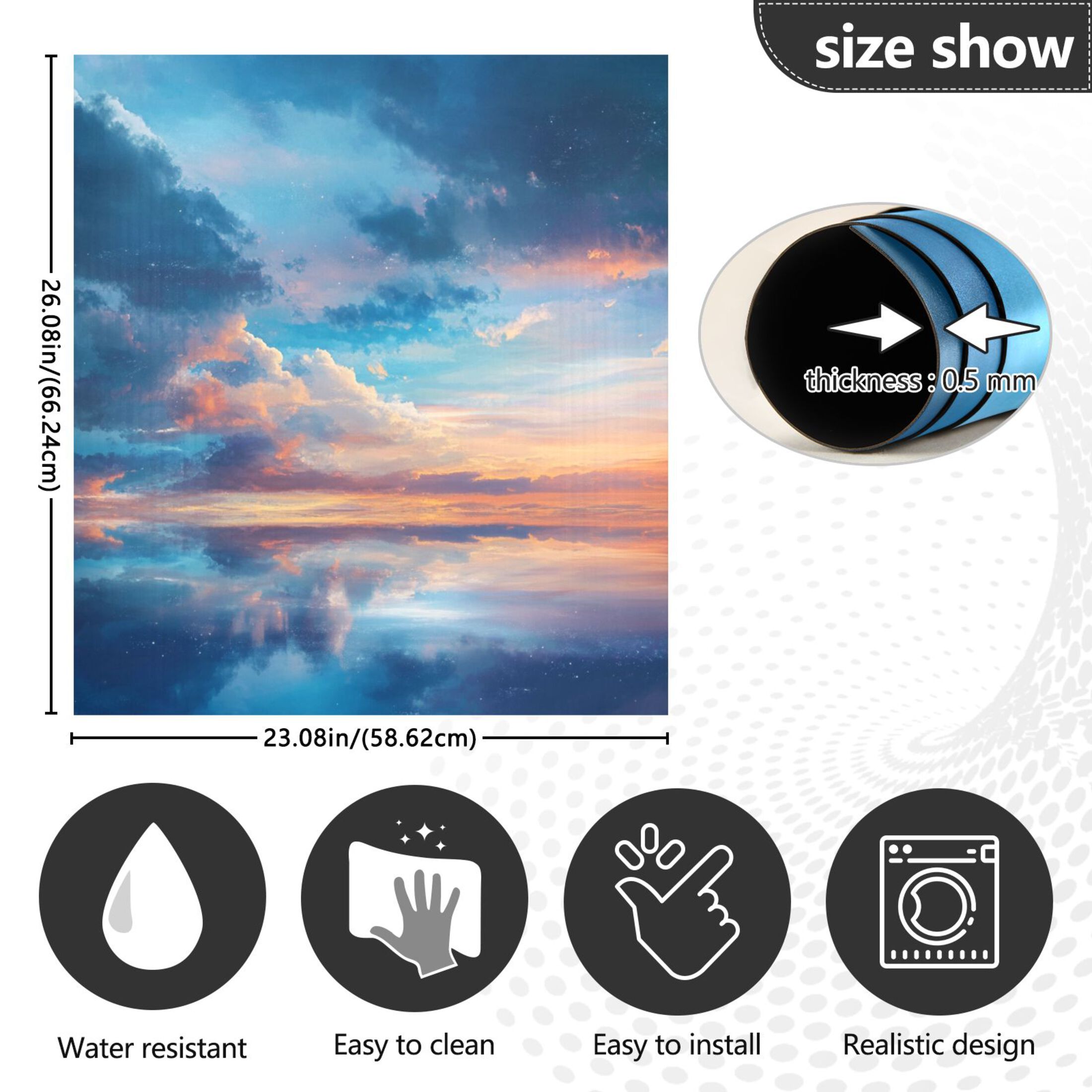 Dishwasher Magnetic Sticker 23x26 Inch Refrigerator Magnetic Sticker Washing Machine Magnetic Sticker Kitchen Panel Magnetic Sticker Home Decor Super Cool Sky
