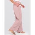 thumbnail image 4 of ANRABESS Womens Casual Wide Leg Pants Elastic Waist Drawstring Lightweight Flowy Beach Palazzo Pants with Pockets, 4 of 8