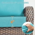 thumbnail image 4 of 24" x 22" x 6" Outdoor Seat and Back Cushion, Pack of 1, Replacement Furniture Cushions Deep Seating for Patio Sofas Chairs, Lake Blue, 4 of 8