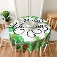 thumbnail image 4 of Merry Christmas Round Tablecloth 60 Inch Winter Snowflake Decorative Round Table Cloth for Home Kitchen Dining Room Patio Outdoor Picnic Party, 4 of 6