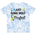 thumbnail image 3 of Inktastic Just Down Right Perfect Down Syndrome Awareness Ribbon Boys or Girls Toddler T-Shirt, 3 of 5
