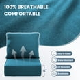 thumbnail image 3 of Outdoor Wicker Furniture Cushion Set, 24 x 22 x 6 Thicken Deep Seat Patio Chair Cushions, Lake Blue, 4 Sets, 3 of 10