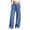 Blue, variant on Xijirk Women Wide Leg Sweatpants High Waist Drawstring Trousers with Side Pockets Soft Casual Loose Fit Pants for Daily Walking Street Outfit,White,L