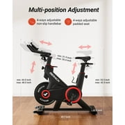 MERACH Exercise Bike with 350lbs Weight Capacity, Indoor Cycling Bicycle Auto Magnetic 16 levels Resistance for Home Cardio Workout