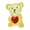 Yellow, variant on Purple Mini Heart Bear Figurine 2.08X1.77X2.36 Inch Transparent Resin Decoration For Office Desk Study Shelf Display Home Decor