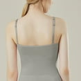 thumbnail image 6 of Fanxing Shelf Bra Tank Tops for Women Adjustable Spaghetti Strap Yoga Shirts Basic Padded Tank Tops Undershirts Built in Bra Gray,XL, 6 of 8