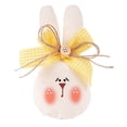 thumbnail image 2 of Easter Fabric Stuffed Bunny Decoration,17x10cm Cotton Plush Rabbit Ornament for Holiday Party and Home Decor,Soft and Safe Festive Accent for Tabletop and Shelf Display(Yellow), 2 of 7