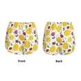 thumbnail image 6 of Uemuo Strawberry Lemon Pattern Women's Athletic Shorts High Waisted Running Shorts with Liner Pockets Gym Elastic Workout Shorts-X-Large, 6 of 9