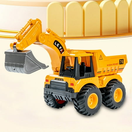 CQCYD Toys under $5 Excavator Backhoe Front Loader Truck Metal Engineering Vehicle Construction Tractor Model Collection Bulldozer Back Hoe Truck Decoration Toy Gift for Kids