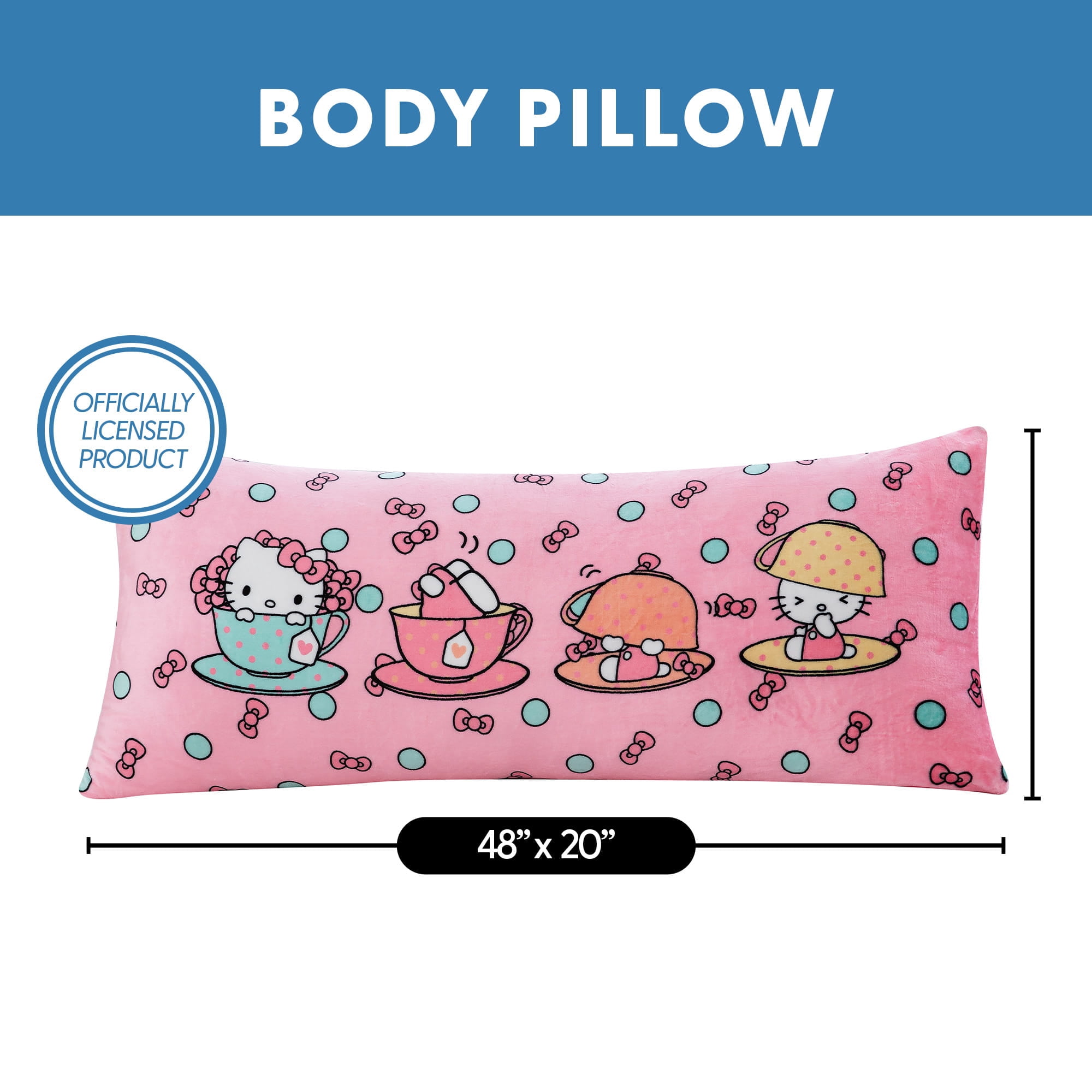 Hello Kitty Tea With Kitty 20x48 Body Pillow