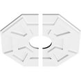 thumbnail image 2 of 16"OD x 4"ID x 5 1/2"C x 1"P Logan Architectural Grade PVC Contemporary Ceiling Medallion, Two Piece, 2 of 11