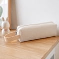 thumbnail image 5 of Lksixu Aesthetic Pencil Case, Large Capacity Solid Color Pencil Pouch with Zipper and Handle, Simple Stationery Organizer Lightweight & Spacious Pencil Bag, Portable Travel Cosmetic Makeup Bag, 5 of 8