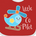 thumbnail image 4 of Inktastic Little Co-pilot Cute Helicopter Boys or Girls Baby Bib, 4 of 4